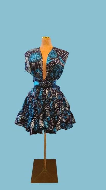 Ankara Infinity Dress – Multicolor Floral Print