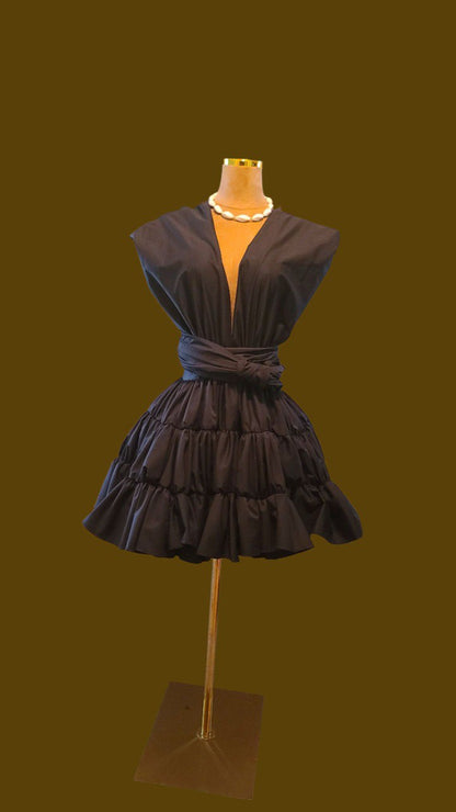 Ankara Infinity Dress – Multicolor Floral Print