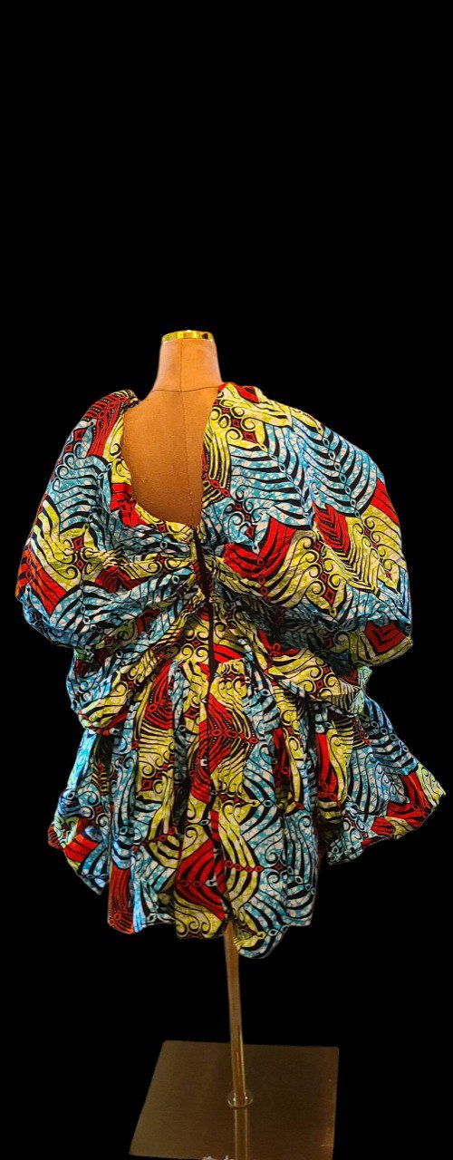 Off shoulder Ankara Dress